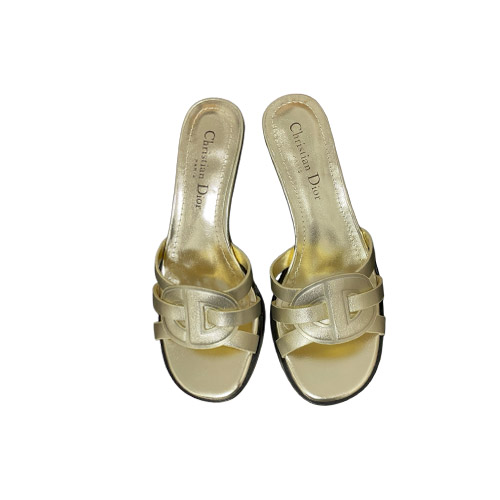 Gold Metallic Leather Di