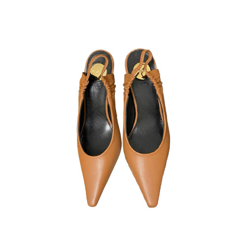 YSL Tan Brown Leather Po