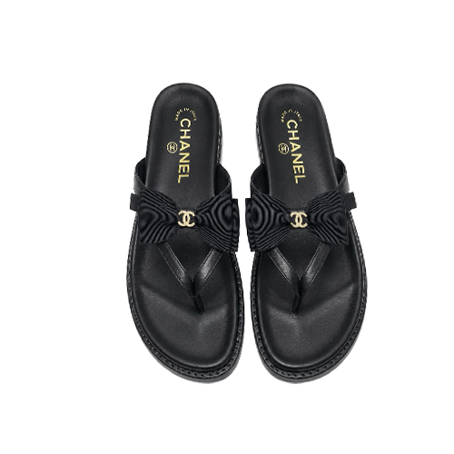 Chanel Midnight Bow Slid